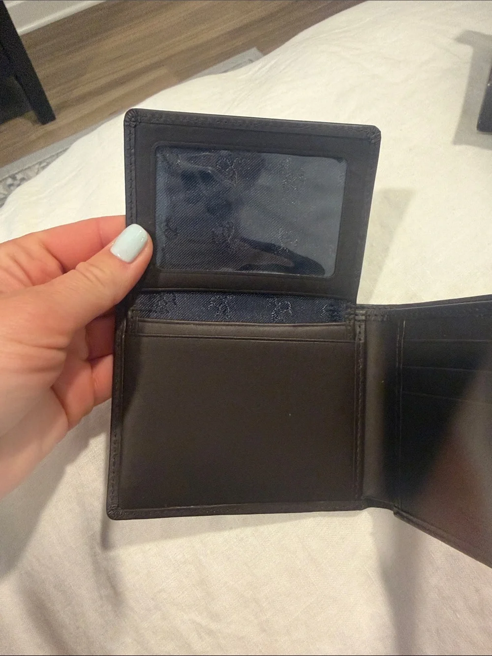 Brooks Brothers Dark Brown Leather Wallet with Gift Box